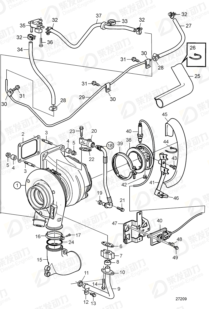 VOLVO Bracket 22329932 Drawing